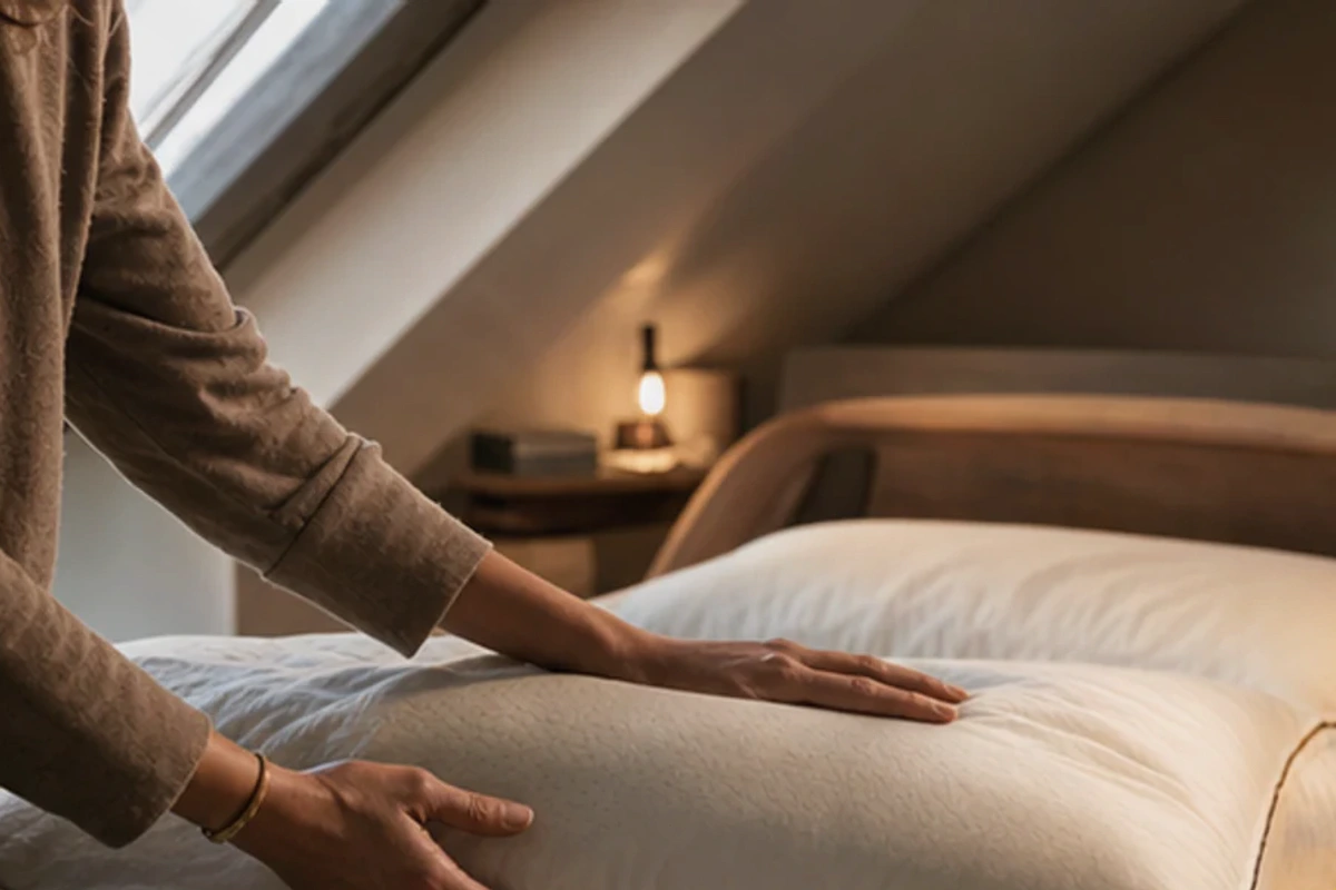 Authentischer Handgriff im Schlafalltag zu Ganzjahresdecke Erfahrungen mit Blick auf Wärmeklasse