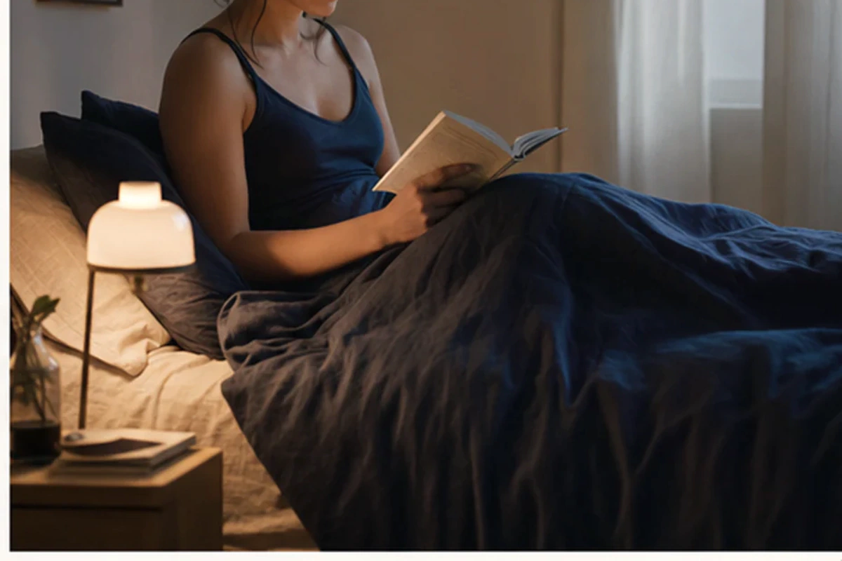 Authentischer Handgriff im Schlafalltag zu Ganzjahresdecke Premium mit Blick auf Wärmeklasse