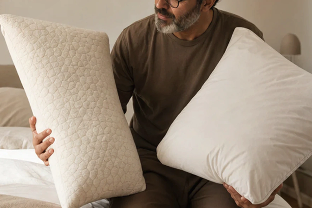 Auswahlsituation zu Memory-Foam-Kissen für Allergiker: Höhe und Nachgiebigkeit im Blick