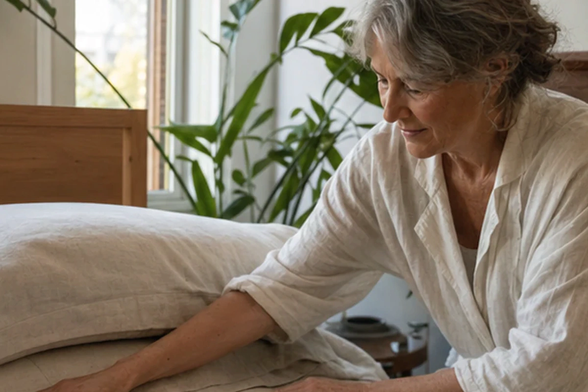 Anwendungssituation im Ratgeber Memory-Foam-Kissen Kaufberatung: Höhe und Nachgiebigkeit realistisch prüfen