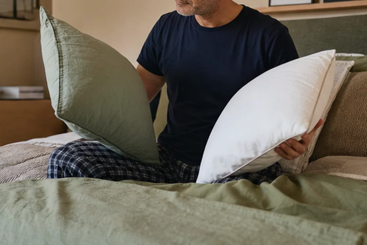 Authentischer Handgriff im Schlafalltag zu Bruno Matratze Test und Kriterien mit Blick auf Modellaufbau