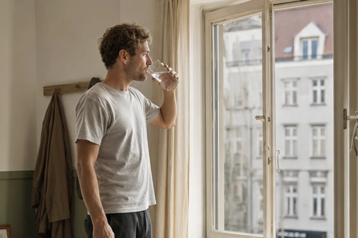 Authentischer Handgriff im Schlafalltag zu Ohrstöpsel zum Schlafen für Allergiker mit Blick auf Dämmung