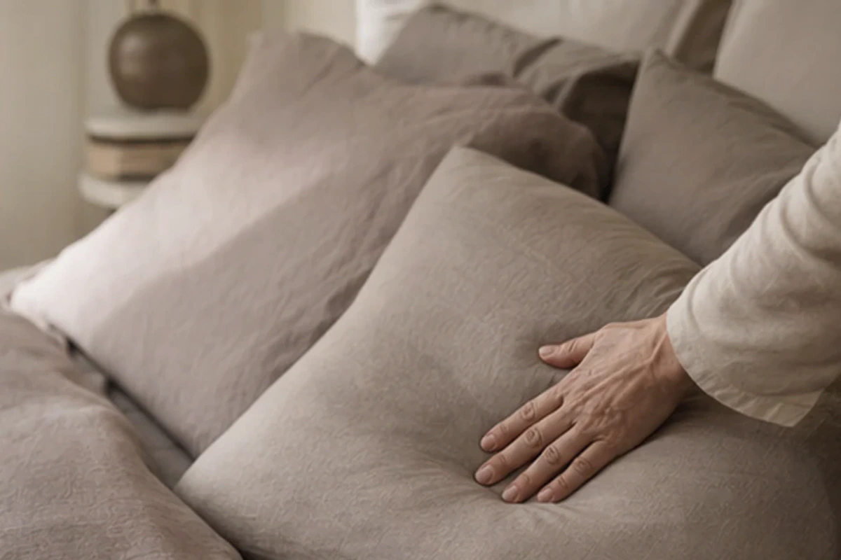 Authentischer Handgriff im Schlafalltag zu Magnesium vor dem Schlafen bei Stress mit Blick auf Evidenz