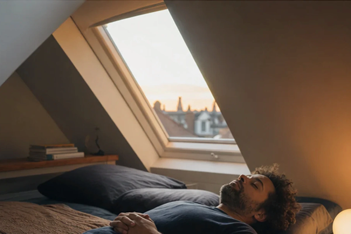 Ruhiger Alltagsmoment zum Ratgeber unruhiger Schlaf bei Stress nach einer bewussten Entscheidung rund um Stress