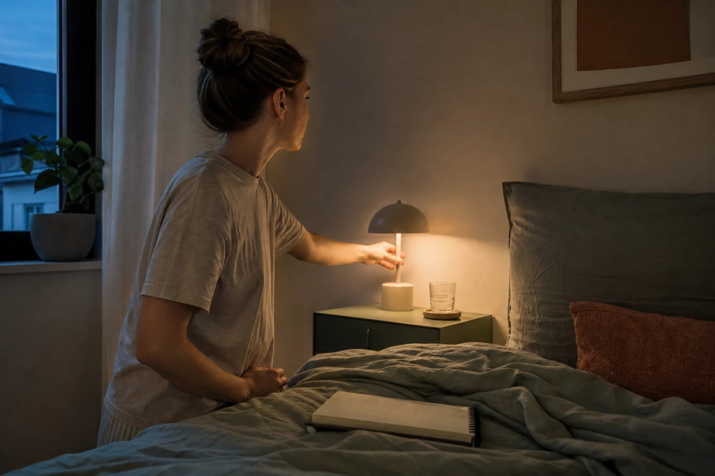 Auswahlsituation zu Einschlafprobleme was hilft: Abendlicht und Gedankenentlastung im Blick