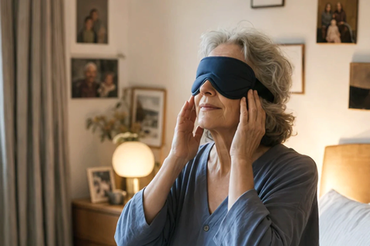 Bewohnte Schlafatmosphäre zum Ratgeber 3D-Schlafmaske für Bauchschläfer für Passform in Bauchlage beurteilen