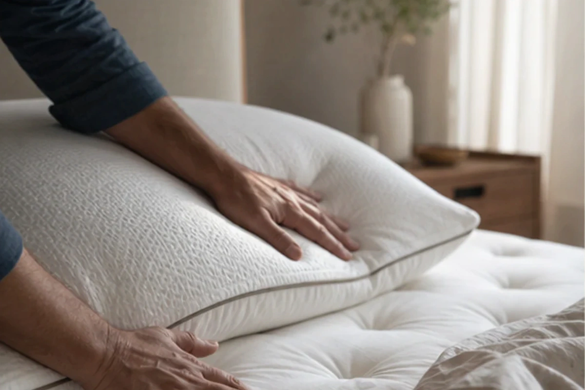 Anwendungssituation im Ratgeber Memory-Foam-Schlafmaske für Allergiker: Lichtdichtheit und Druckfreiheit realistisch prüfen