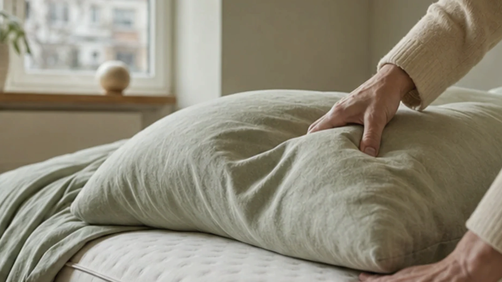 Ruhige Schlafszene zum Ratgeber Memory-Foam-Schlafmaske für Rückenschläfer