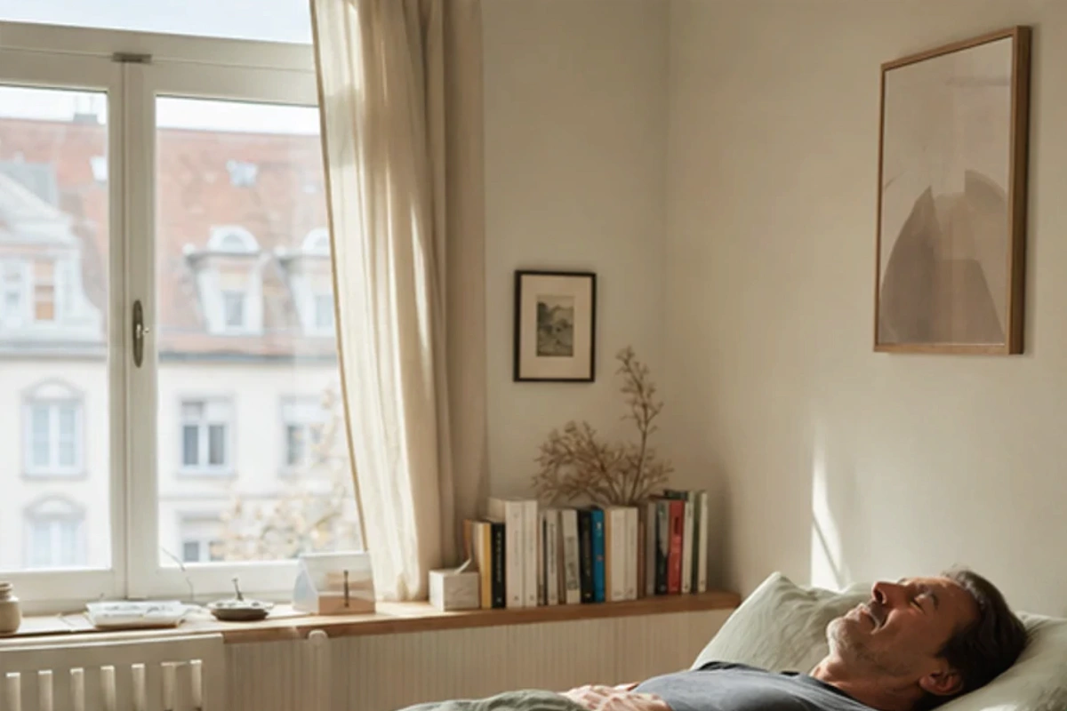 Authentischer Handgriff im Schlafalltag zu Memory-Foam-Schlafmaske – was beachten mit Blick auf Lichtdichtheit