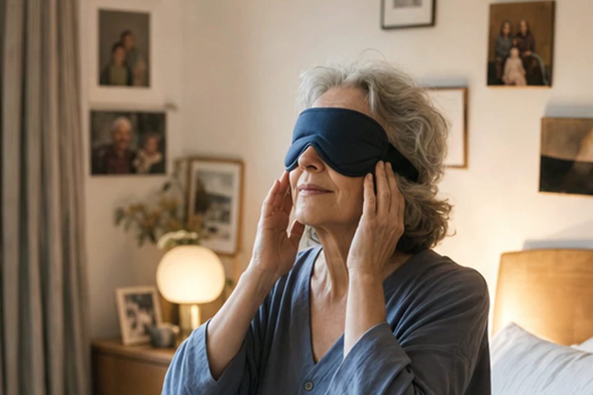 Bewohnte Schlafatmosphäre zum Ratgeber Schlafmaske bei Wimpernverlängerung für Bauchschläfer für Passform in Bauchlage beurteilen