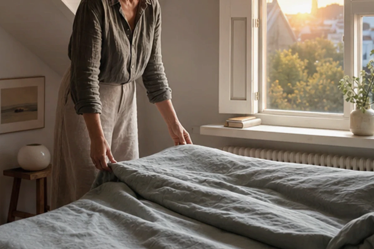Anwendungssituation im Ratgeber Rückenschlaf ohne Medikamente: Wirbelsäulenlinie und Schulterfreiraum realistisch prüfen