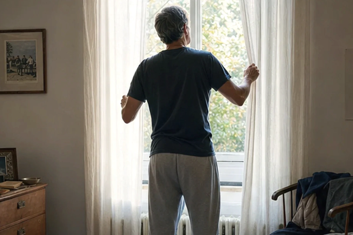 Authentischer Handgriff im Schlafalltag zu Fitbit Schlaftracking Auswertung verstehen mit Blick auf Messmethode