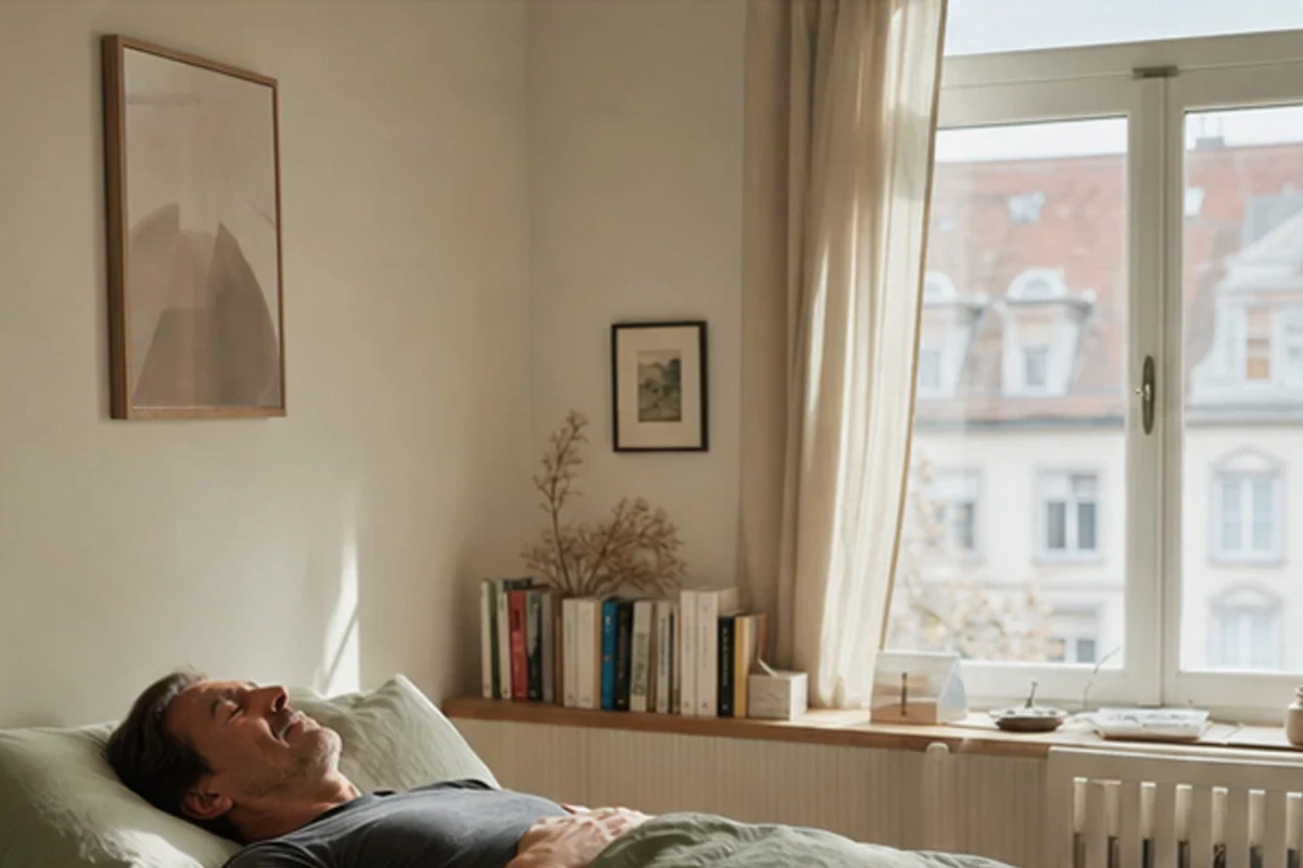 Authentischer Handgriff im Schlafalltag zu Withings Schlaftracking Kaufberatung mit Blick auf Messmethode