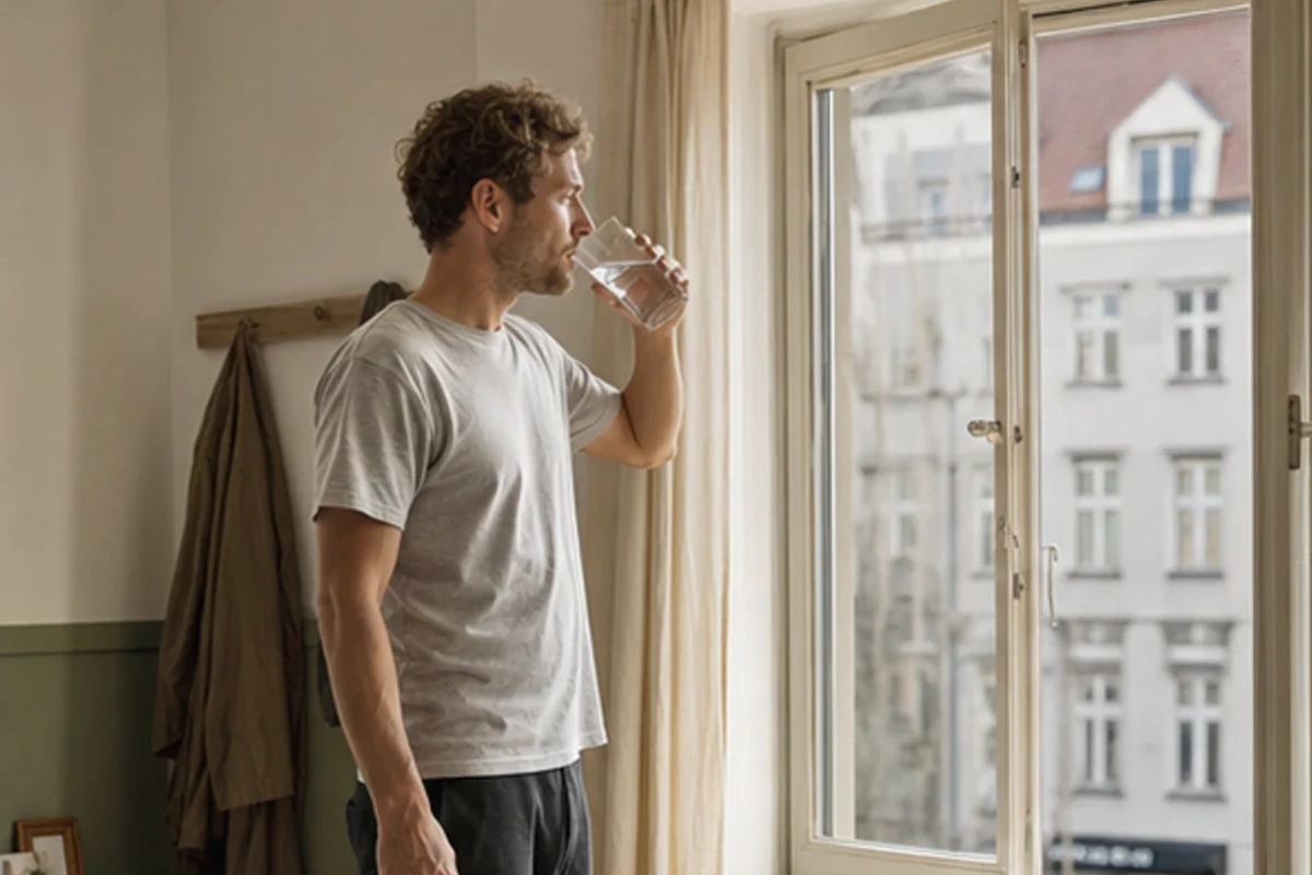 Authentischer Handgriff im Schlafalltag zu Withings Schlaftracking Premium mit Blick auf Messmethode