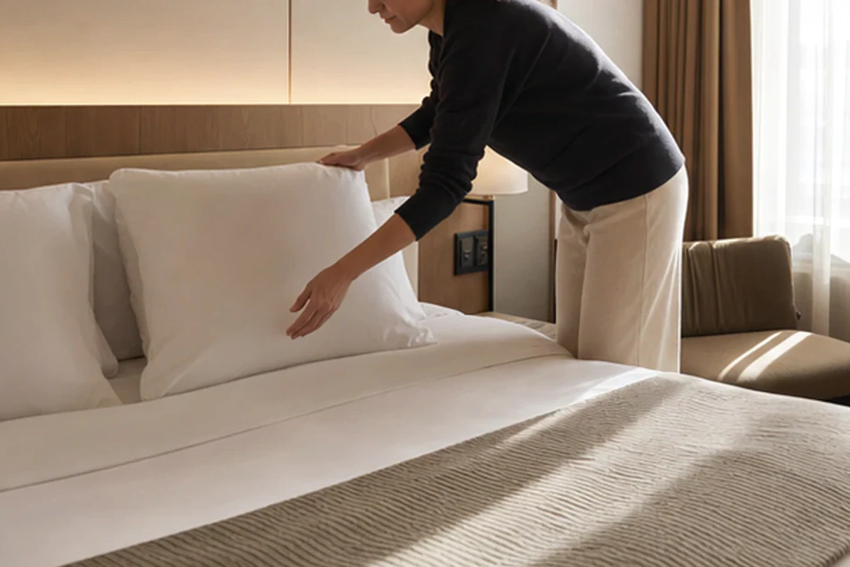 Authentischer Handgriff im Schlafalltag zu Boxspringbett Alternativen mit Blick auf Liegehöhe