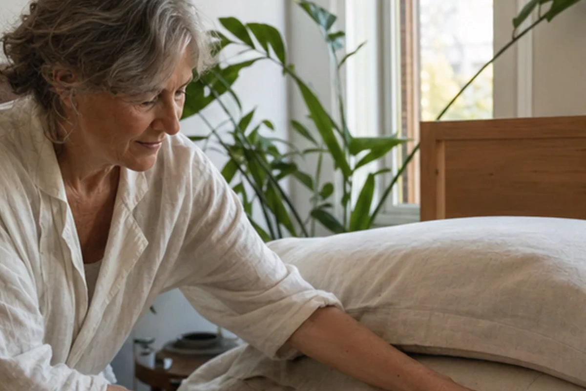 Anwendungssituation im Ratgeber Boxspringbett für Rückenschläfer: Liegehöhe und Stabilität realistisch prüfen