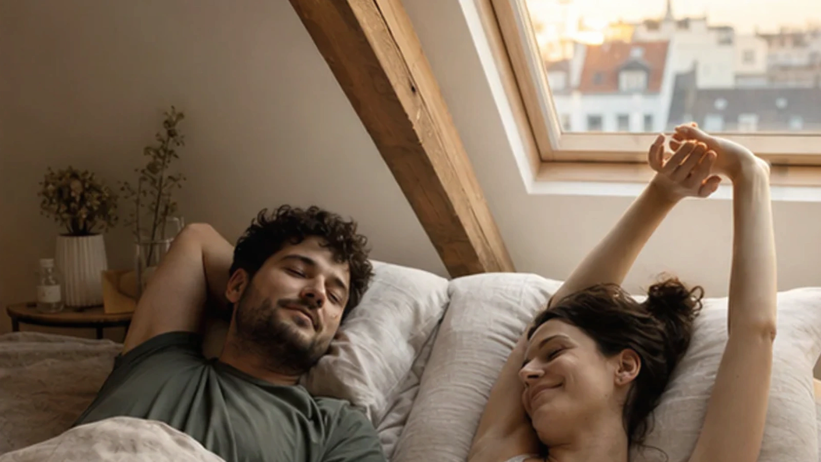Ruhige Schlafszene zum Ratgeber Boxspringbett gegen Schwitzen