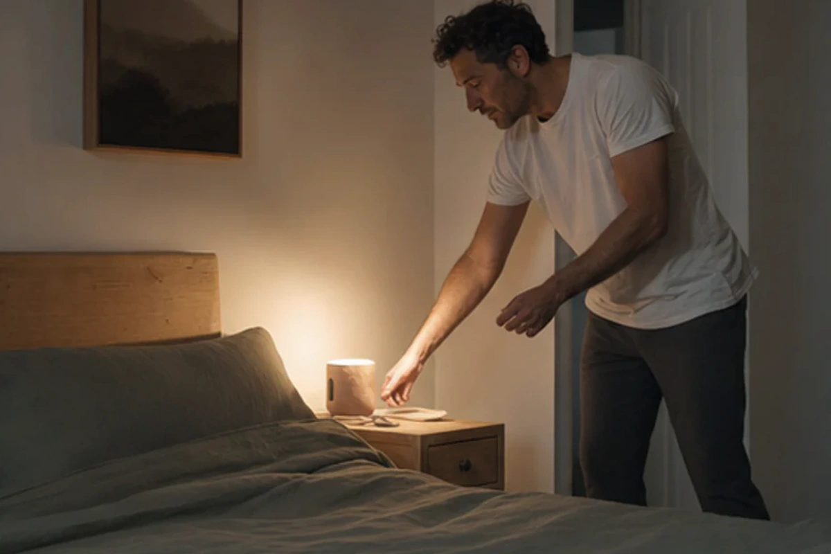 Authentischer Handgriff im Schlafalltag zu Futonbett Alternativen mit Blick auf Liegehöhe
