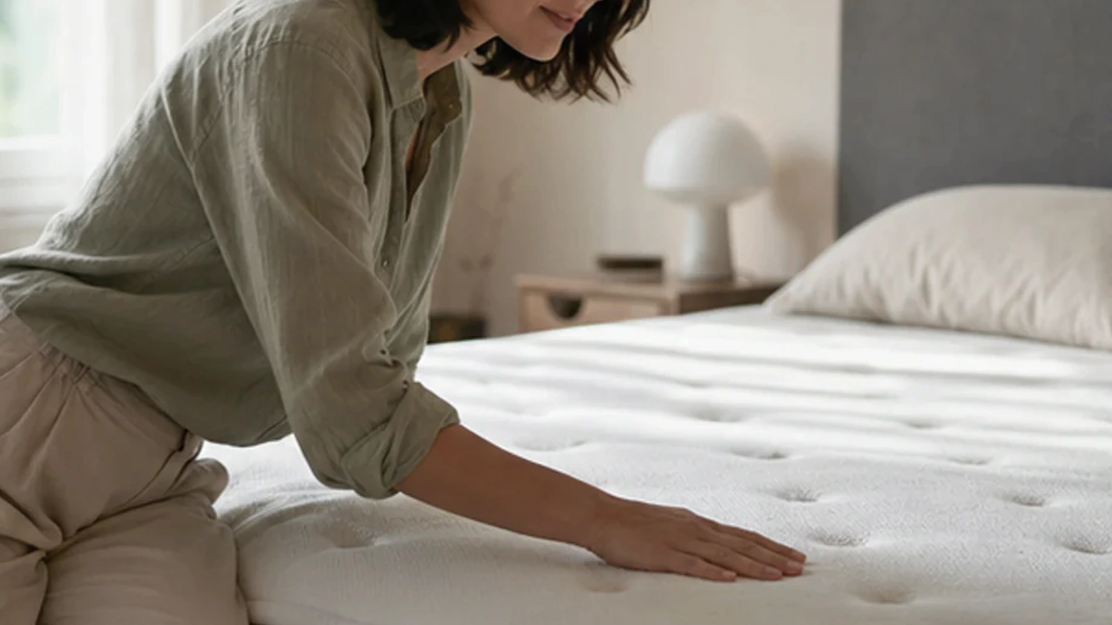 Ruhige Schlafszene zum Ratgeber Futonbett für Allergiker