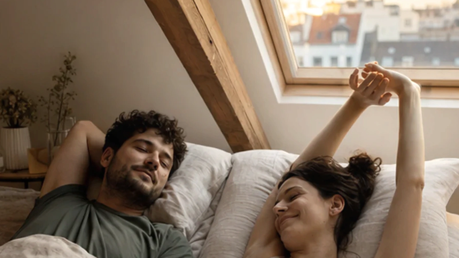 Ruhige Schlafszene zum Ratgeber Futonbett gegen Schwitzen