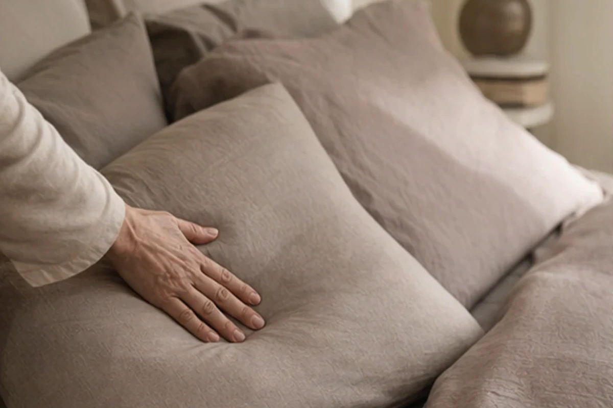Authentischer Handgriff im Schlafalltag zu Seniorenbett Vergleich mit Blick auf Liegehöhe