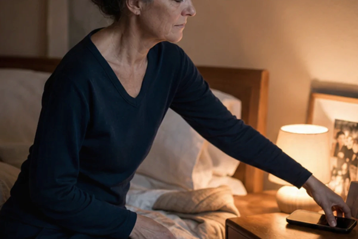 Authentischer Handgriff im Schlafalltag zu Schlafzimmer Beleuchtung Tipps mit Blick auf Temperatur