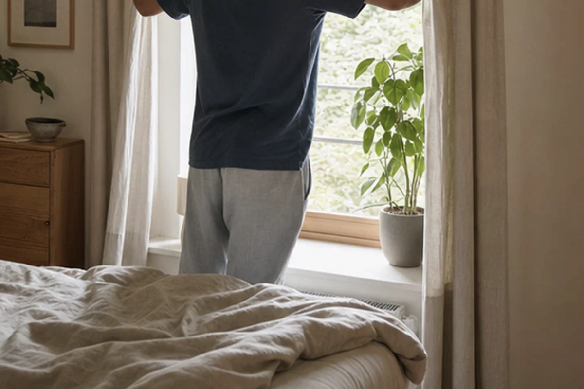 Anwendungssituation im Ratgeber Schlafzimmer Beleuchtung was hilft: Temperatur und Feuchte realistisch prüfen