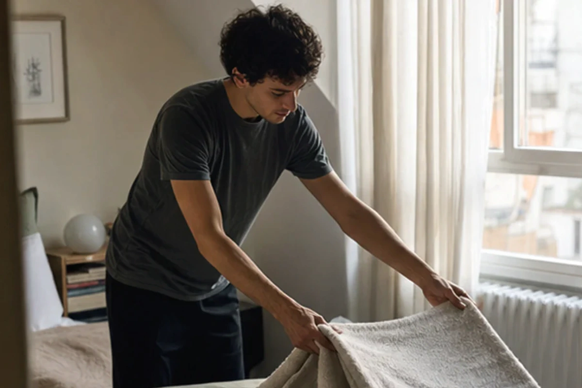 Anwendungssituation im Ratgeber Schlafzimmer Farben Tipps: Temperatur und Feuchte realistisch prüfen