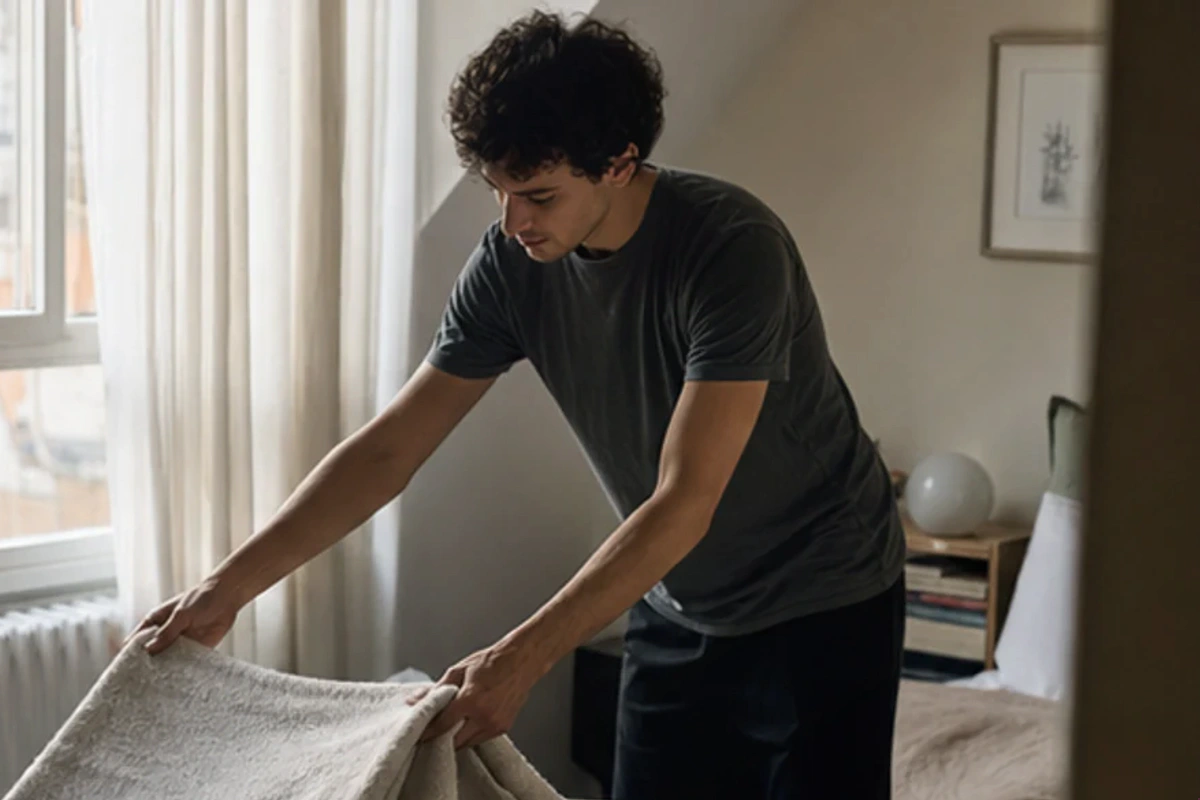 Anwendungssituation im Ratgeber Schlafzimmer Luftfeuchtigkeit optimaler Wert: Temperatur und Feuchte realistisch prüfen