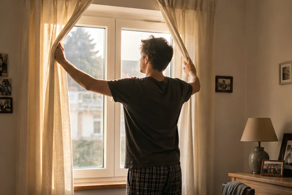 Anwendungssituation im Ratgeber Schlafzimmer Luftfeuchtigkeit Test und Kriterien: Temperatur und Feuchte realistisch prüfen