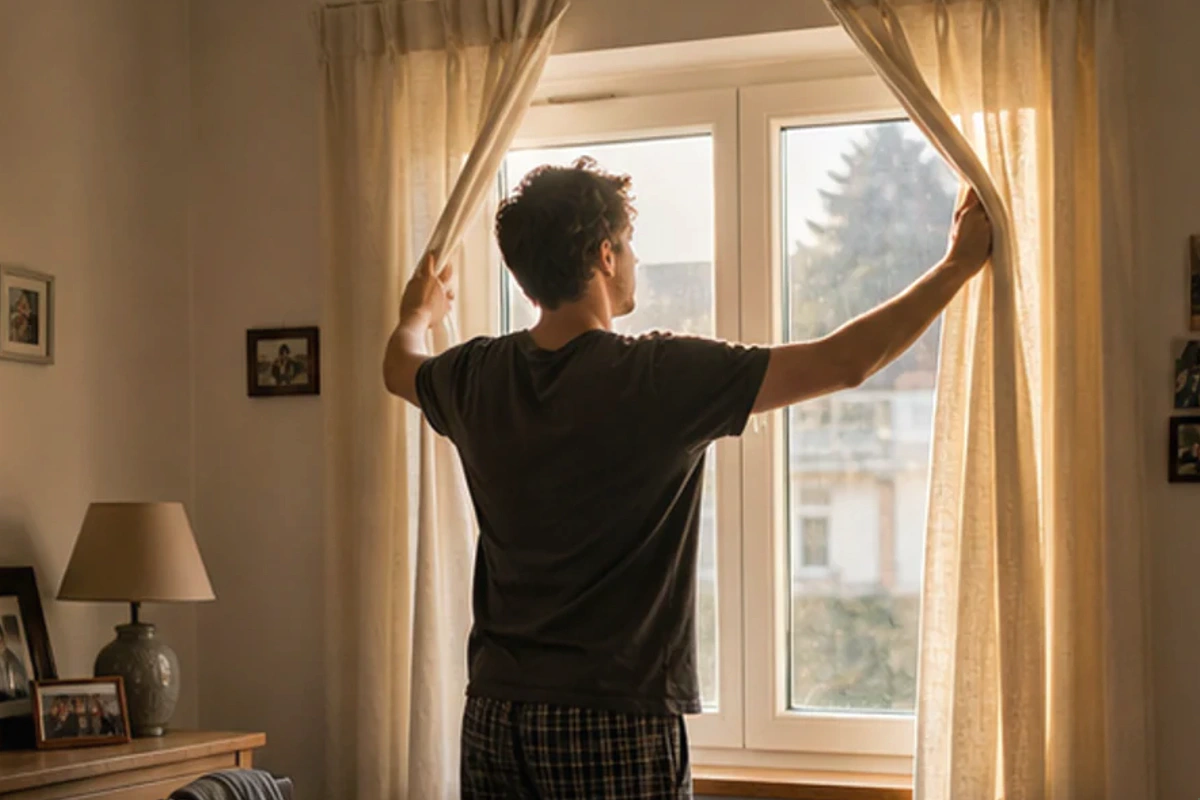 Anwendungssituation im Ratgeber Schlafzimmer zur Straße Erfahrungen: Temperatur und Feuchte realistisch prüfen