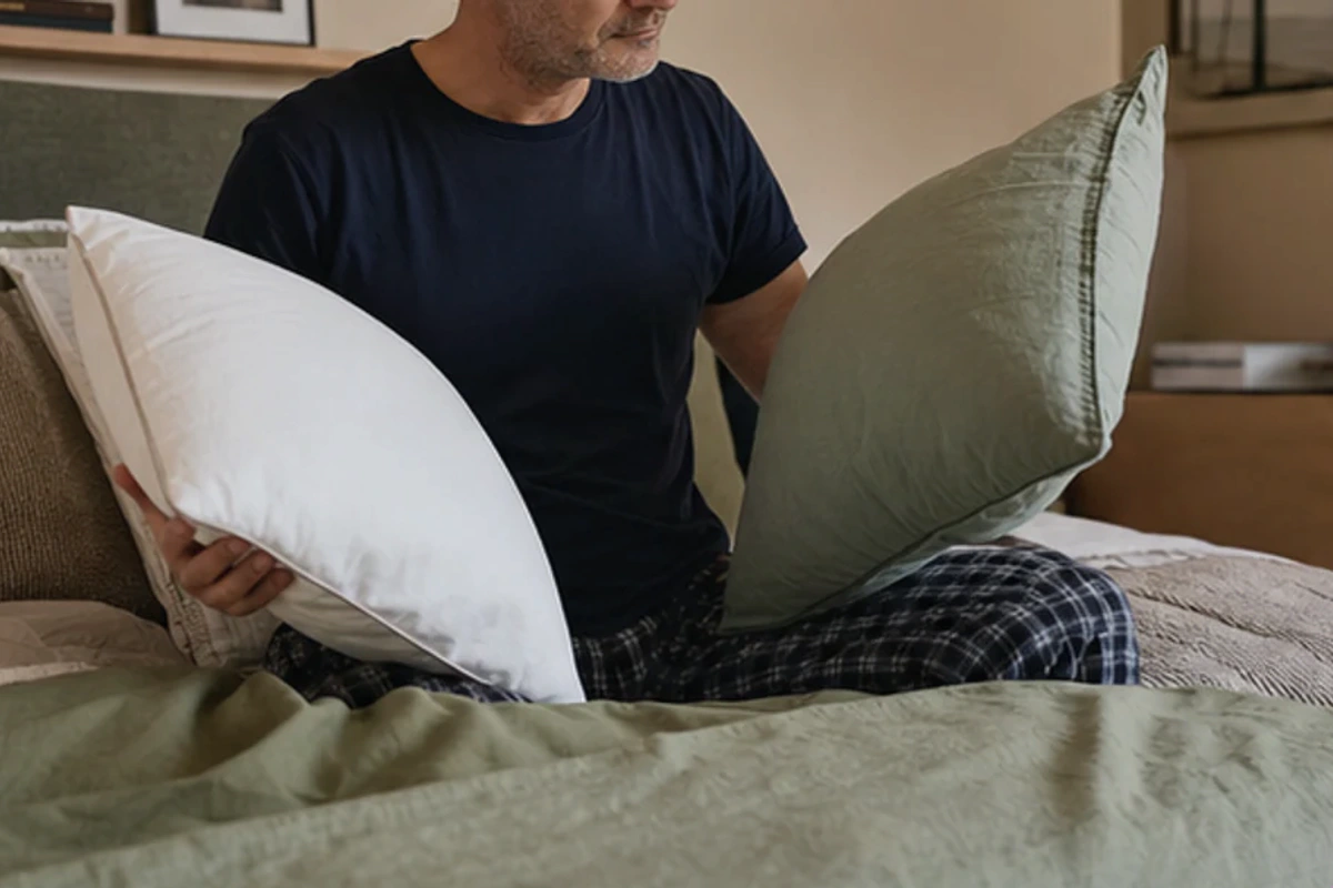 Authentischer Handgriff im Schlafalltag zu Schlafzimmer zur Straße Erfahrungen mit Blick auf Temperatur