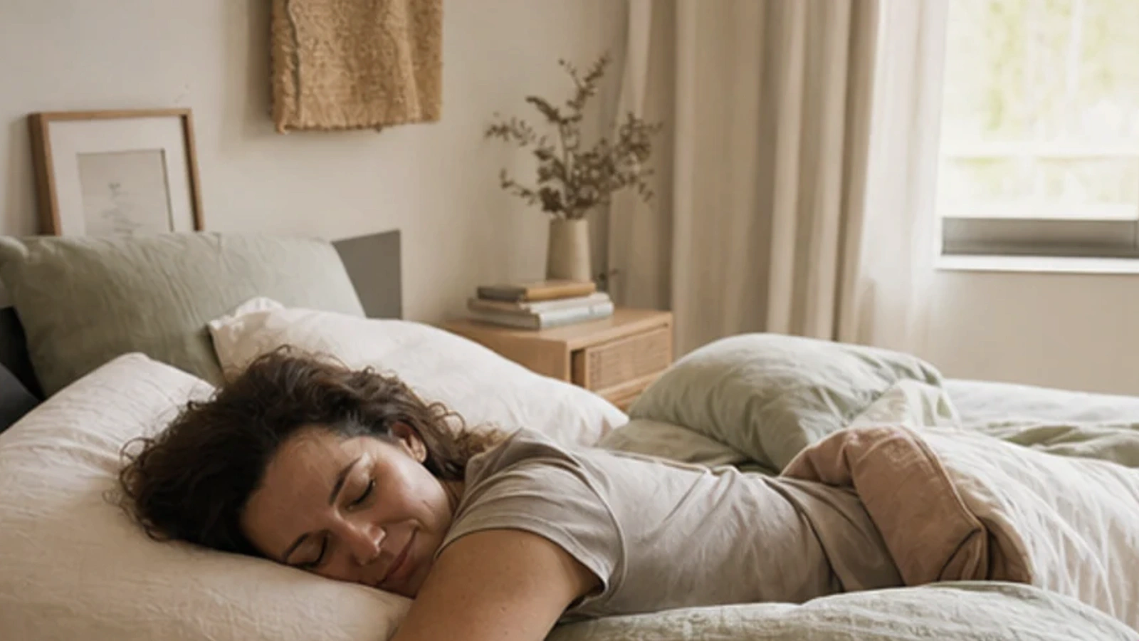 Ruhige Schlafszene zum Ratgeber Anti-Schnarch-Ring Routine