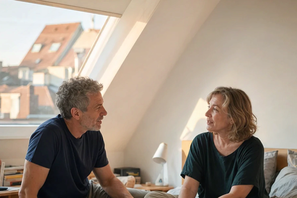 Emotionales Detail einer ruhigen Nacht zum Thema Durchschlafen