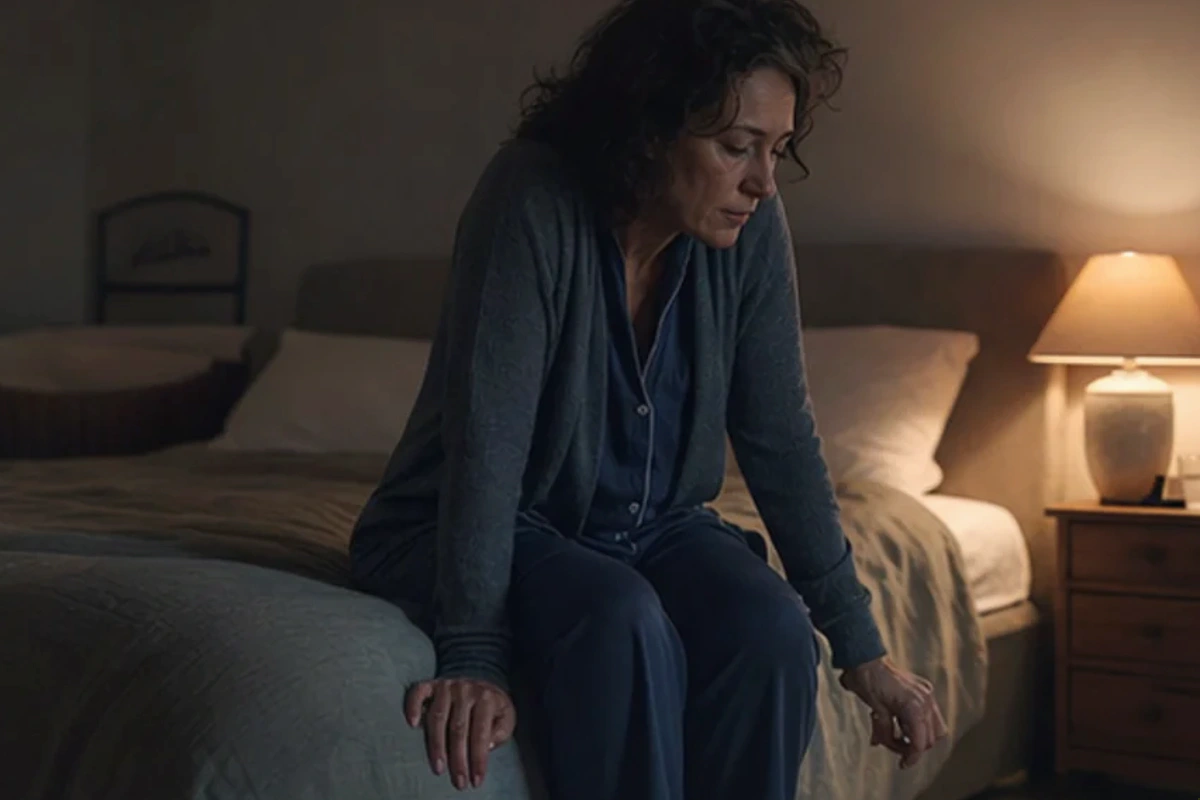 Emotionales Detail einer ruhigen Nacht zum Thema Einschlafen