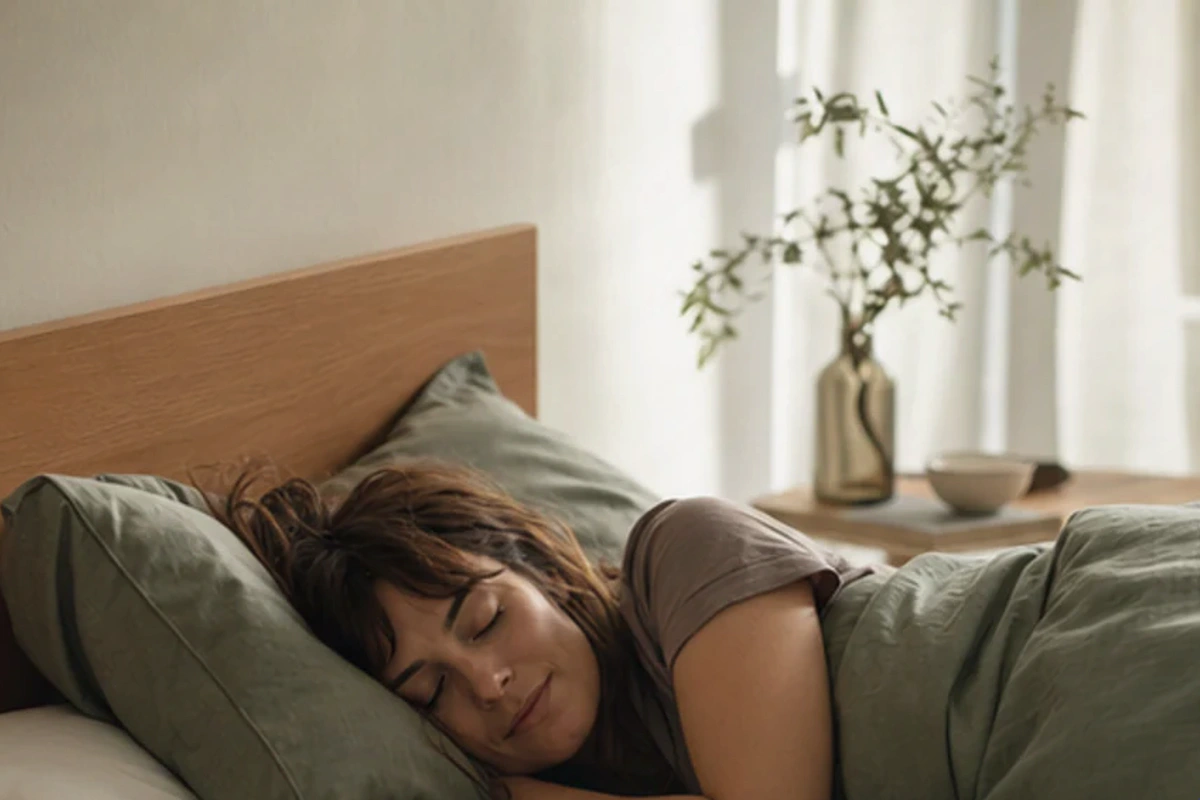 Ein glaubwürdiger Abend- oder Morgenhandgriff rund um Schlafposition